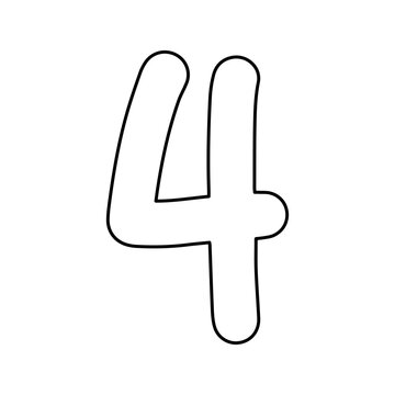 handrawn popular numberic education design. children book, dash line