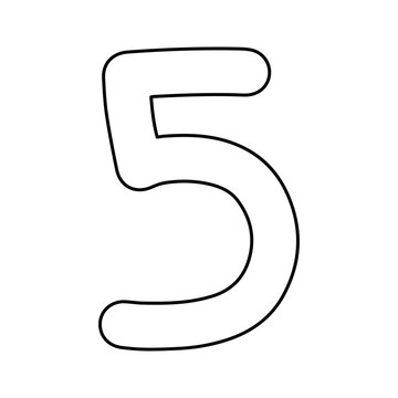 handrawn popular numberic education design. children book, dash line