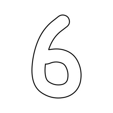 handrawn popular numberic education design. children book, dash line