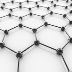 Poster - Abstract background showing a network of spheres connected by rods and forming a honeycomb pattern