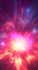 Wall Mural - abstract plasma explosion seamless looping 4k vertical