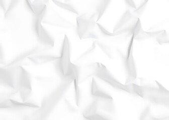 Poster - A crumpled white paper texture background with a wrinkled surface features a grunge design created using generative AI techniques.
