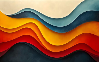 clean retro abstract art
