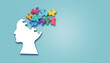 © Belight - Brain with puzzle , autism, memory loss, dementia and alzheimer awareness, world mental health day concept.