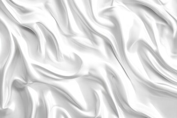 Poster - Abstract background of white fabric with soft folds and wrinkles.