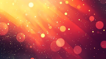 Poster - Abstract background showing diagonal light rays and bokeh effect creating warm atmosphere