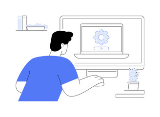 Poster - Operating system isolated cartoon vector illustrations.