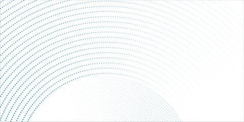 Poster - Bright blue minimal dotted line abstract background.