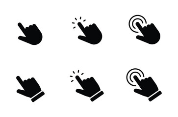 Poster - Hand pointer icons. Pointer click icon vector