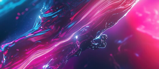 Poster - Abstract Neon Liquid Swirls