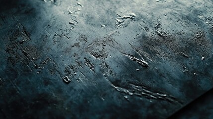 Poster - Close-Up of Textured Metallic Surface with Scratches and Imperfections in Dramatic Lighting Highlighting the Depth and Detail of the Material