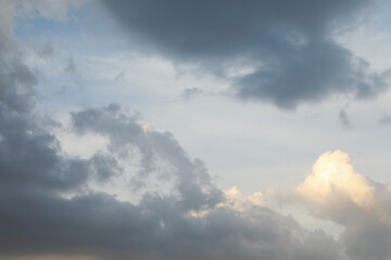 Wall Mural - beautiful view of sky with fluffy clouds