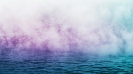 Aufkleber - Serene Abstract Water Scene with Colorful Mist and Gentle Waves, Evoking Tranquility and Calmness in a Dreamy Seascape Atmosphere