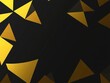 © vilavanh - Geometric gold triangles in a bold pattern on dark background, metallic accents, modern luxury, sophisticated style