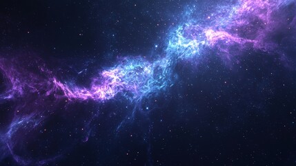 Wall Mural - a vibrant nebula swirling in outer space