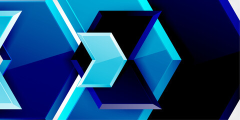 Aufkleber - Vector 3d arrow techno design template