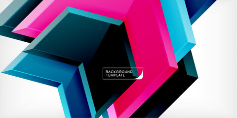 Poster - Technology dynamic arrow geometric background. Vector Illustration For Wallpaper, Banner, Background, Card, Book Illustration, landing page
