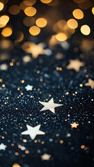 Wall Mural - sparkling stars against dark backdrop create dreamy atmosphere