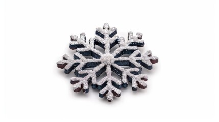 Wall Mural - Decorative snowflake ornament with glittery finish.