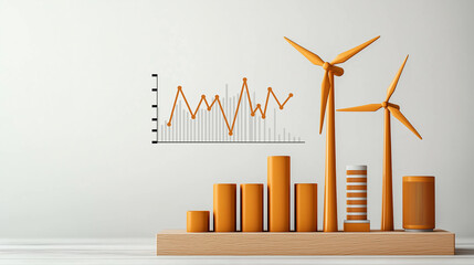 Poster - creative visual showing renewable energy technology and growth trends