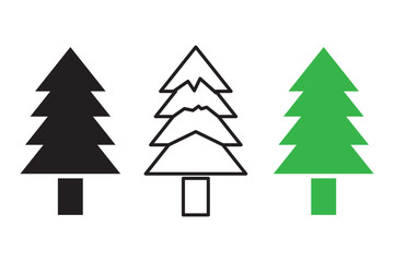 Wall Mural - Christmas Tree icon.
