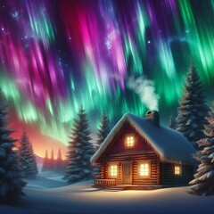 Poster - aurora borealis bliss