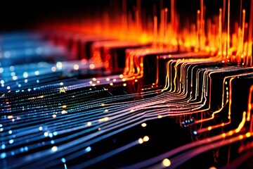 Poster - binary code visualization in fiber optic cables