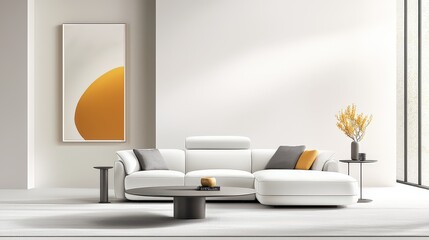 Poster - Sofa collection in contemporary style with adjustable headrest, designed for ultimate comfort and modern living needs, creating a relaxing atmosphere in any space.