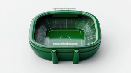 Aufkleber - A green sports stadium model designed for viewing events.