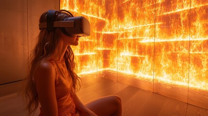 Poster - Immersive virtual reality adventure digital realm interactive experience fantasy environment user perspective transporting users to immeasurable realms