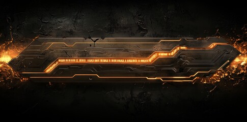 Poster - A futuristic graphic design with glowing lines and textures, suitable for digital media.