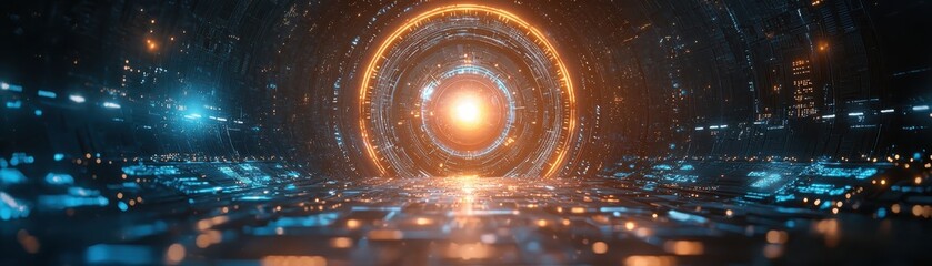 Poster - Revolutionizing computing quantum computers tech labs research insights futuristic environment forward-thinking perspective