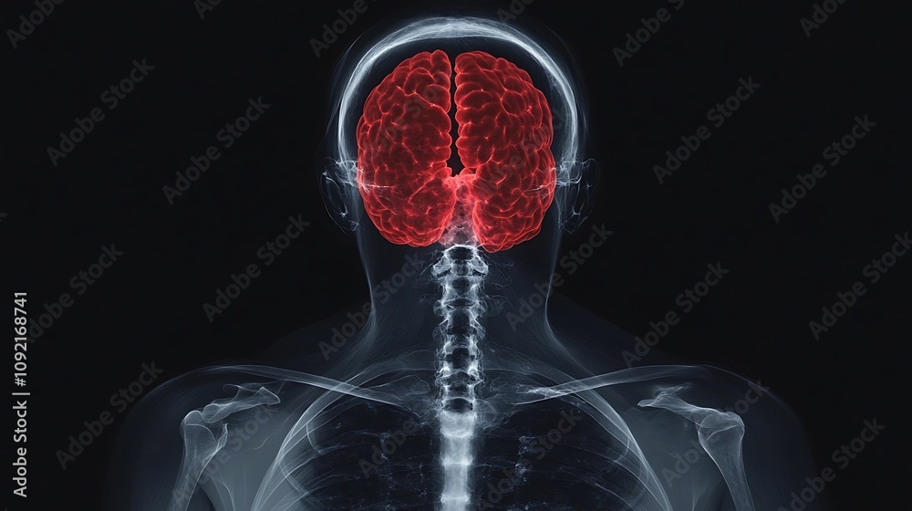 Detailed 3D of Human Brain Anatomy and Cerebral Cortex Scientific Scan ...