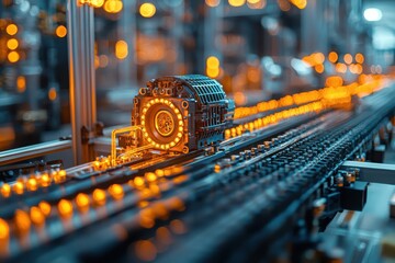 Poster - Monitoring efficiency smart factory with advanced sensor technology for enhanced production in industrial settings