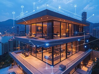 Poster - Optimizing comfort through ai-controlled smart homes urban living technology insights contemporary design future-forward concepts