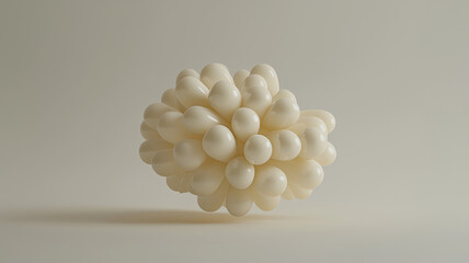 Poster - Abstract white sphere with bubble like structure, showcasing unique design