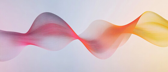 Fototapete - Colorful abstract waves with smooth gradients flowing across soft background