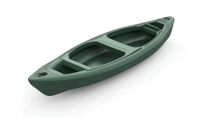 Fototapete - A green kayak designed for recreational water activities.
