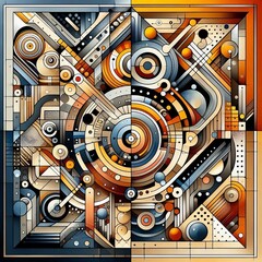 Poster - Geometric Shapes and Abstract Forms Incorporating geometric shap