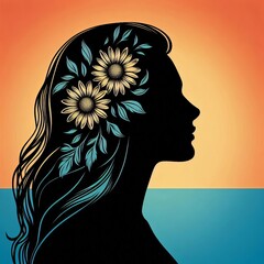 Poster - Silhouette Using only outlines against a contrasting background