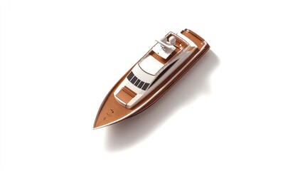 Fototapete - A sleek model yacht showcasing luxury design and craftsmanship.