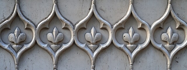 Poster - A decorative metal grille featuring intricate floral patterns.