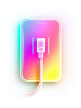 Charger multi color style icon. Simple thin line, outline of internet things icons for ui and ux, website or mobile application