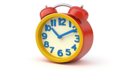 Aufkleber - A colorful alarm clock displaying the time with a classic design.