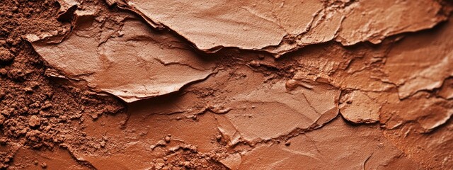 Aufkleber - Close-up of textured clay surface, showcasing earthy tones and natural patterns.