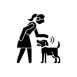 © Visual language - Woman bonding with dog icon