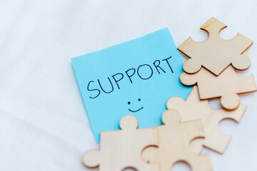 Aufkleber - Supportive business strategies office environment conceptual image positive vibes close-up view growth mindset for success