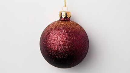 Wall Mural - Shiny red and gold Christmas ornament.