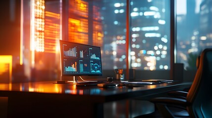 Poster - A tech-driven boardroom where 3D glowing strategic insights are analyzed alongside 2D task management visuals. 4k resolution, Cinematic Scene