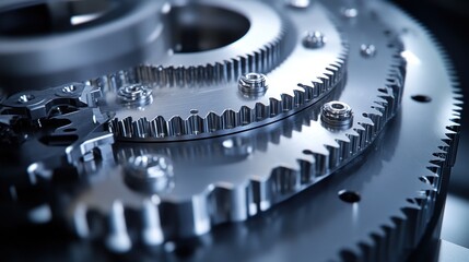 Poster - Precise Metal Gears Interlocking Complex Machinery